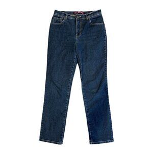 Gloria Vanderbilt Amanda Straight Jeans Women's Size 6 Med Dark Wash Stretch